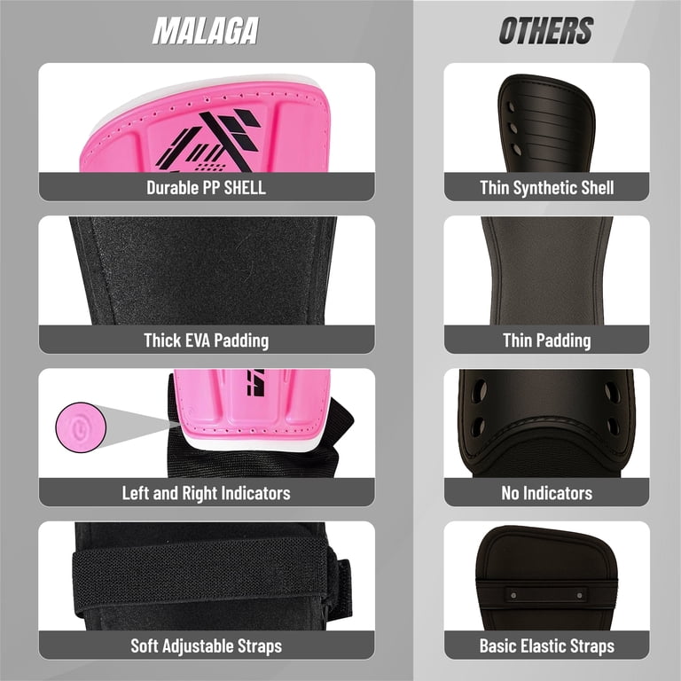 Vizari Malaga Soccer Shin Guards with Ankle Support, XS photo 4