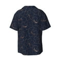 thumbnail image 2 of Fotbe Copper-Gold Gloss Outline Lily Flower print Short Sleeve Button Down Shirts for Men Casual Summer Beach Wrinkle Free Shirt-4X-Large, 2 of 7