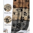 thumbnail image 6 of Haze Blue Brown Blackout Curtains for Bedroom - 84 Inch Long Light Blocking 2 Panels Set, Rustic Farmhouse Dog Paw Vintage Thermal Insulated Living Room Drapes Grommet Window Curtains 52"x84", 6 of 8
