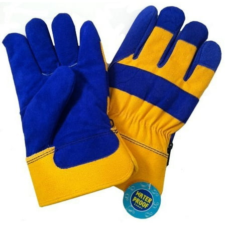 B.A.G.G. BLUE And YELLOW Waterproof Insulated WINTER Work Gloves - LIncludes 1 Pair Of Gloves By Its In The