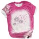 thumbnail image 2 of Fiudx Ofertas Flash Del Día Solo En Línea Moda Mujer Casual Cuello Redondo Impresión Blusa Manga Corta Camiseta Verano Tops, 2 of 4
