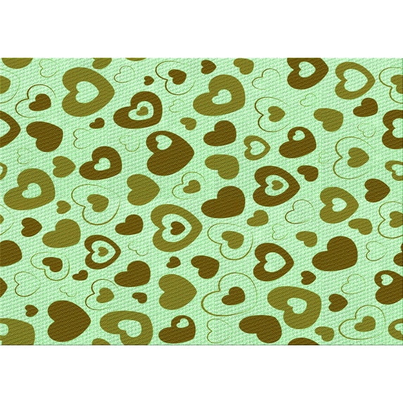 Ahgly Company Machine Washable Indoor Rectangle Transitional Pale Green Area Rugs, 6' x 9'