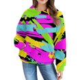 thumbnail image 6 of Mercatoo Kids' Hoodies Youth Girls Color Blocking Hooded Sweatshirt with Pocket Pullover Long Sleeve Tops Sweater, 6 of 7