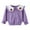 Purple, variant on Toddler Girls Jumper Knitted Sweater Embroidered Long Sleeve Round Neck Ribbed Knitted Pullover Beige 4-5 Years