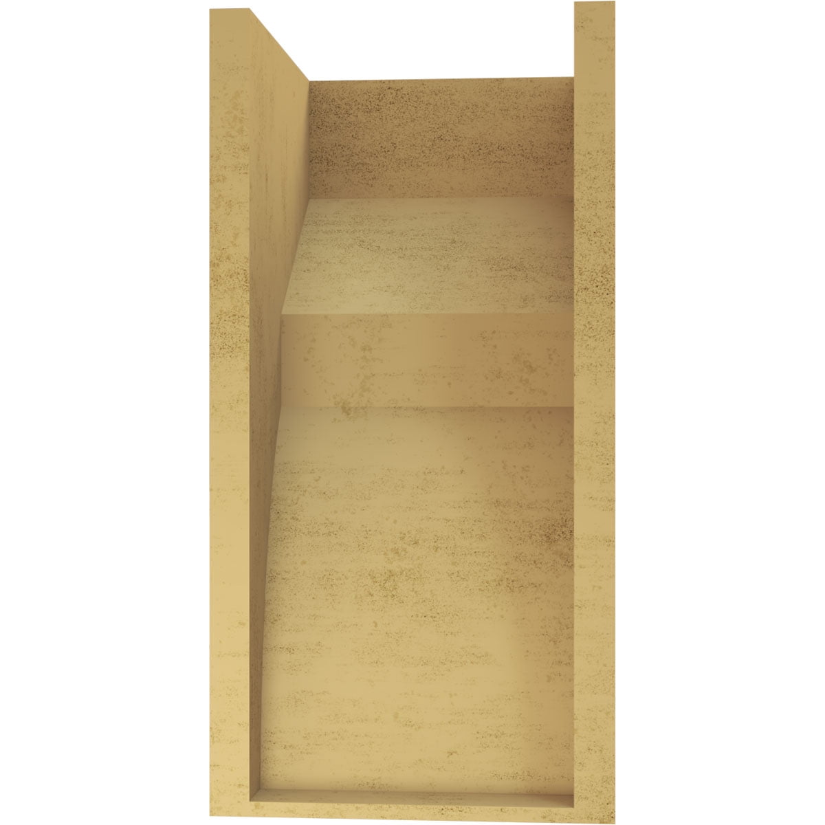 10"W x 10"D x 20"H Wide Monterey Rough Cedar Woodgrain TimberThane Corbel, Primed Tan