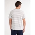 thumbnail image 4 of Free Assembly Men's Jacquard Stripe Pocket Tee with Short Sleeves, Sizes S-3XL, 4 of 5