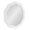 thumbnail image 4 of Kate and Laurel Wavern Transitional Round Wavy Wooden Wall Mirror, 29 Inch Diameter, White, Modern Scalloped Circle Bathroom Mirror for Over Sink with Unique Frame for Wavy Wall Decor Accent, 4 of 8