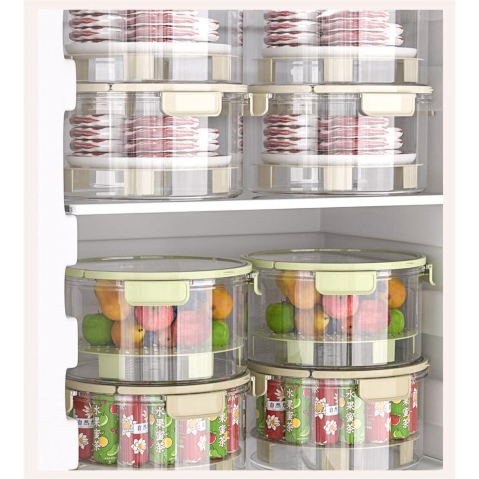 AUDeals Airtight Food Storage Containers with Snap Lock Lids, Plastic Leak Proof Containers for Kitchen Pantry Organization, Dry and Wet Food Storage