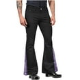 thumbnail image 6 of KAOOCXU Simple Trousers For Men Vintage Sequins Patchwork Stylish Pants Casual Slimming Bell Bottoms With Pockets Suitable Casual Formal Occasions, 6 of 6