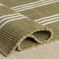 thumbnail image 2 of Rugs USA Hawthorn Striped Wool Area Rug, 7' 6" x 9' 6", Hawthorn Olive Green, 2 of 8