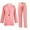 Pink, variant on Womens Blazer Pant Suit Set Plus Size Office Outfits Open Front Blazer Straight Pants 2 Piece Business Casual Sets, XXL