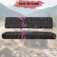 thumbnail image 3 of FKELYI Black Leopard Purple Butterfly Print Anti-Dust Mule Bench Seat Cover Backrest Cover UTV ATV Accessories Waterproof Powersports Seats Covers UTV Interior Decor, 3 of 7