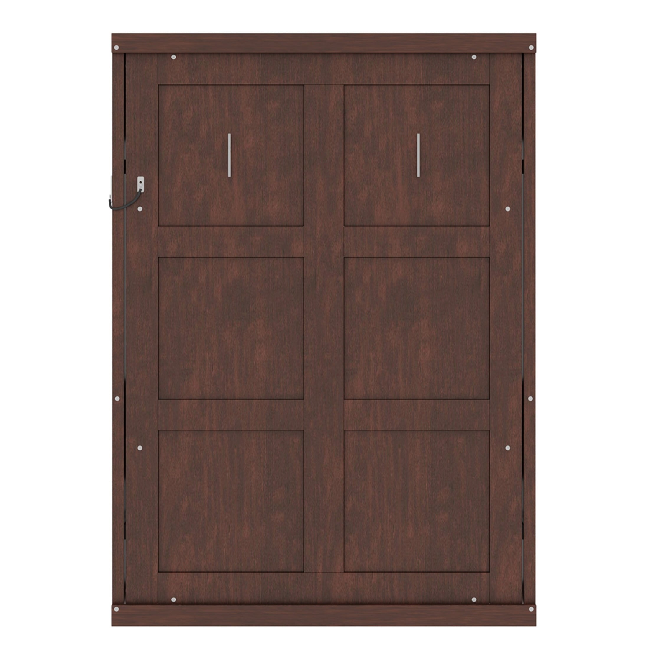 Noble House Bravella Twin Size Murphy Bed, Foldable Hidden Wall Bed Cabinet with Slat Support, Space Saving, Espresso