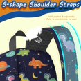 thumbnail image 5 of Dinosaur and Planets Blue Pattern 17" School Backpacks for Teens,Waterproof Oxford Fabric,S-Shape Padded Straps for School,Travel,Hiking,Camping, 5 of 6
