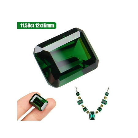 Cut Moissanite Stone - 11.58ct Natural Mined Green Loose Gemstone Emerald Colombia Emerald Cut AAAAAA+ Jewelry DIY Accessories