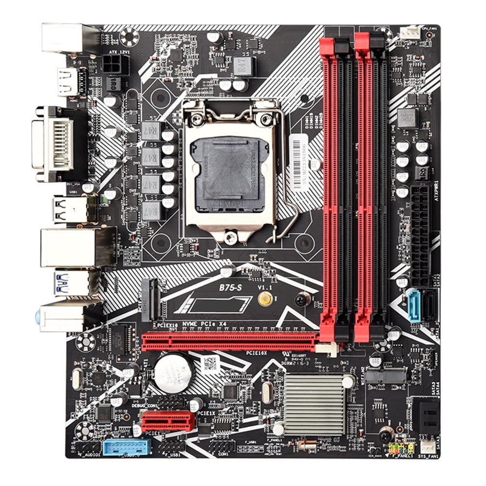 Tarjeta Madre B75-S Placa base para PC ATX 4 PC DDR3 Memoria 32GB ...