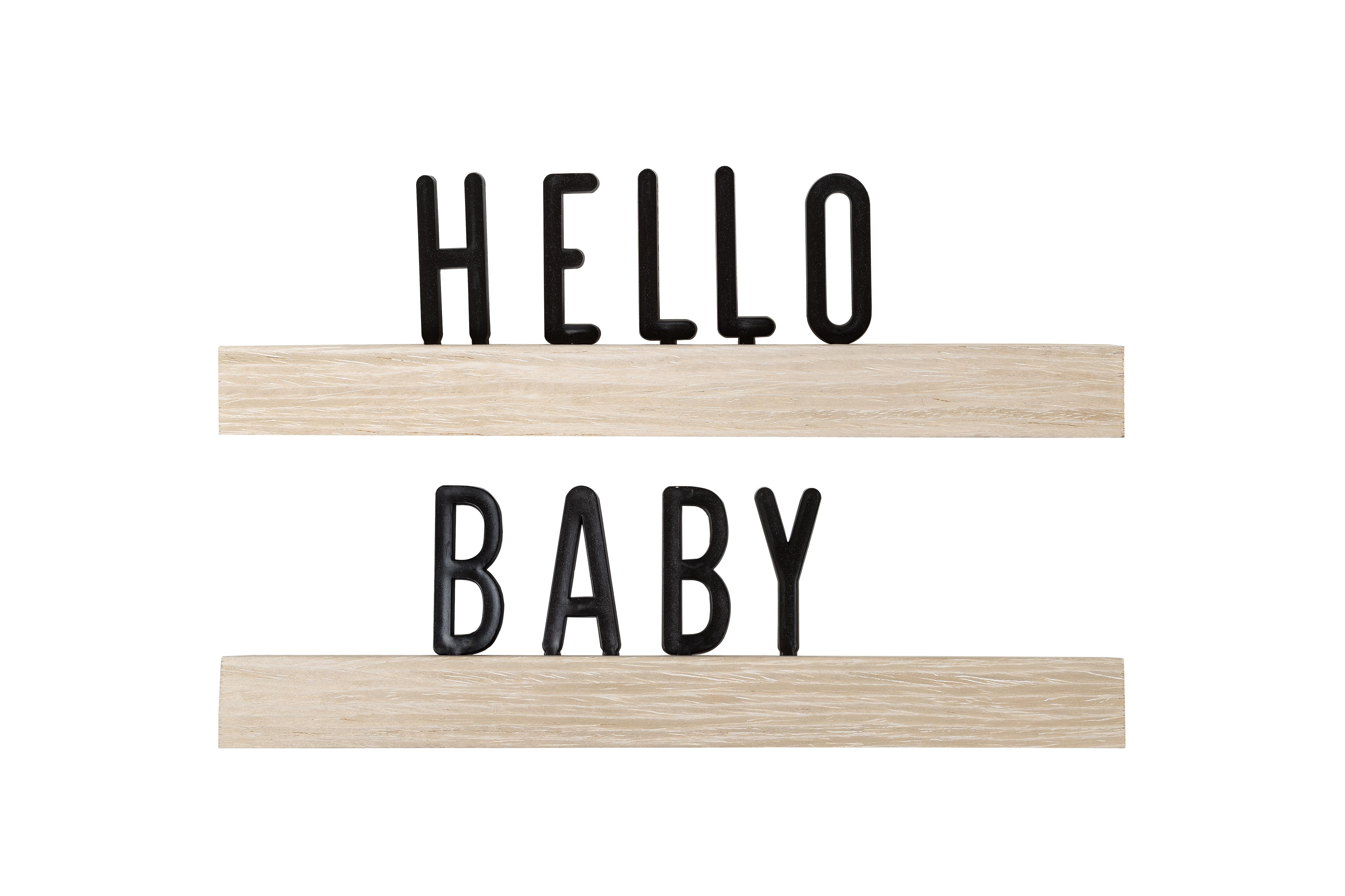 Pearhead Wood Ledge and Letter Set, Neutral