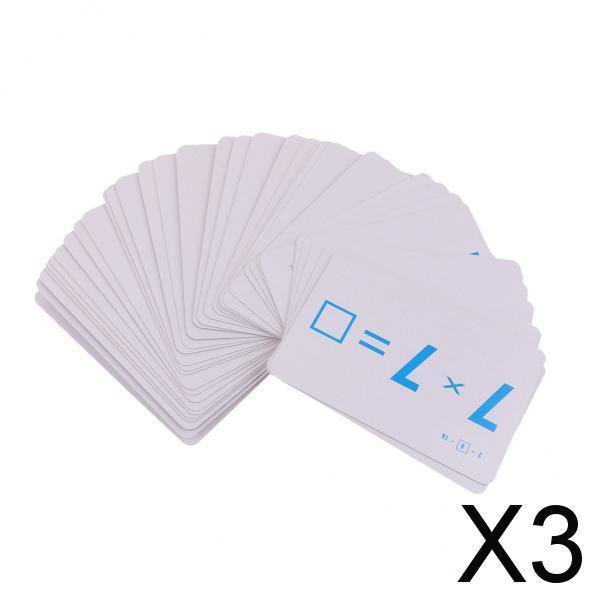 Tarjetas flash de matemáticas de 2x36 piezas para multiplicación de grados PK-3 de escuela primaria 3 piezas