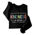 thumbnail image 3 of Women's Sweatshirts 2025 Kindness Sweatshirt Long Sleeve Crewneck Casual Pullover Tops Sweatshirt for Women, 3 of 6