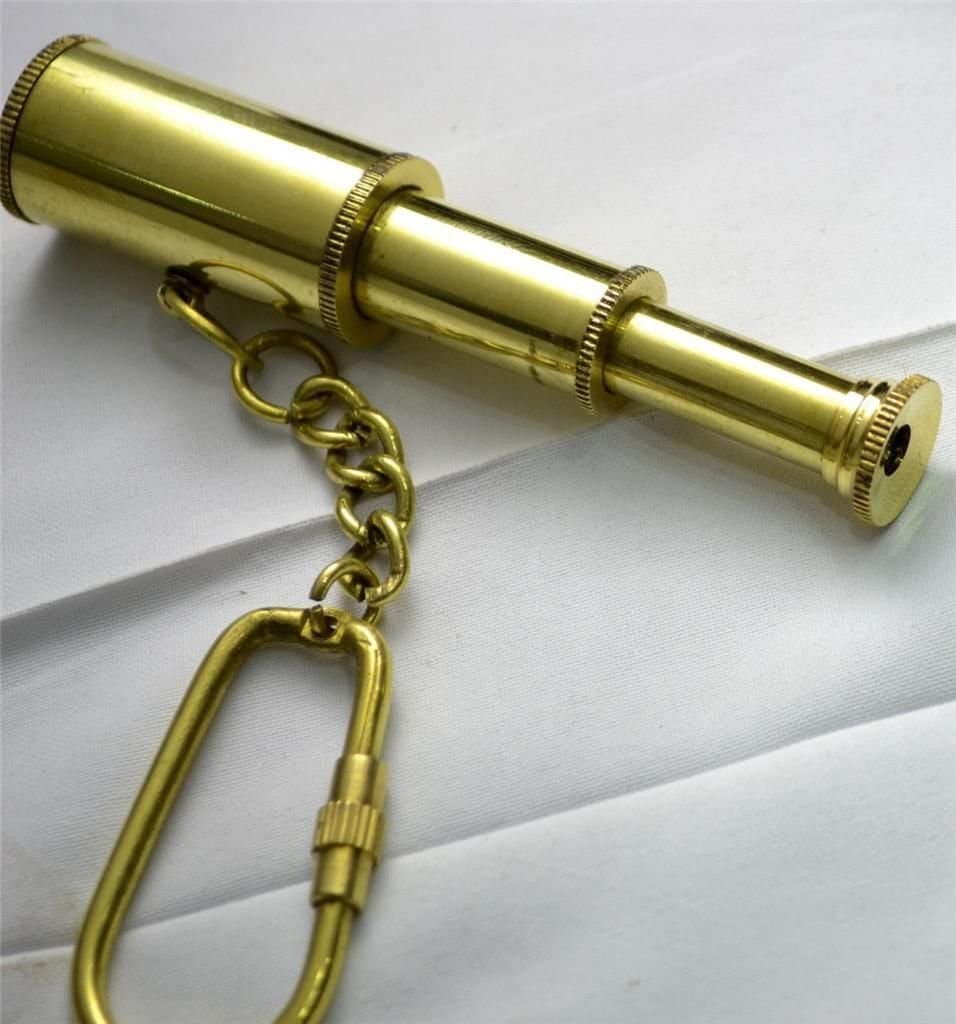 Nautical Key Chain Brass Telescope Marine Spyglass Key Ring Lot of 50 Unit 