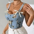 thumbnail image 4 of WRKEKC Débardeurs Dos Nageur pour Femmes Grande Taille Imprimé Floral Col Rond Cami avec Gaines pour Contouring Corporel et Tenue Décontractée, 4 of 9