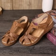 thumbnail image 2 of Juejuezi Womens Sandals Clearance Sale New Hollow Embroidered Wedges With Thick Sole Toe Cap Buckle Women's Sandals, 2 of 3