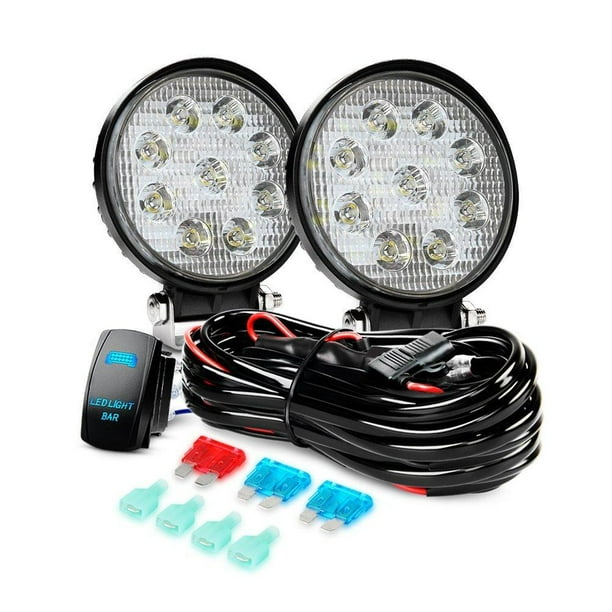 Nilight LED Light Bar 2PCS 27W Spot Led Off Road Lights 12V 5Pin Rocker