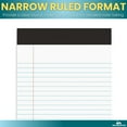 thumbnail image 3 of 1InTheOffice Jr Legal Pads,Small Legal Notepads, 5" x 8", Narrow Ruled Note Pad , White, 50 Sheets/Pad, 12 Pads/Pack, 3 of 6