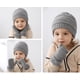 thumbnail image 4 of Conjunto de guantes de gorro para niños, gorro de punto para niños y niñas, además de forro polar, 4 of 5