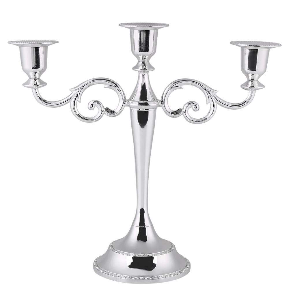 Haofy 3 Branches Candle Holder,3 Arms Candle Holder,2 Colors 3 Arms