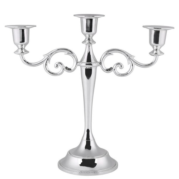 Haofy 3 Branches Candle Holder,3 Arms Candle Holder,2 Colors 3 Arms Metal Candle Holder European