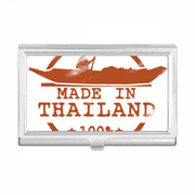 Kingdom of Thailand Kayaking Illustration Business Card Holder Case Pocket Box Wallet
