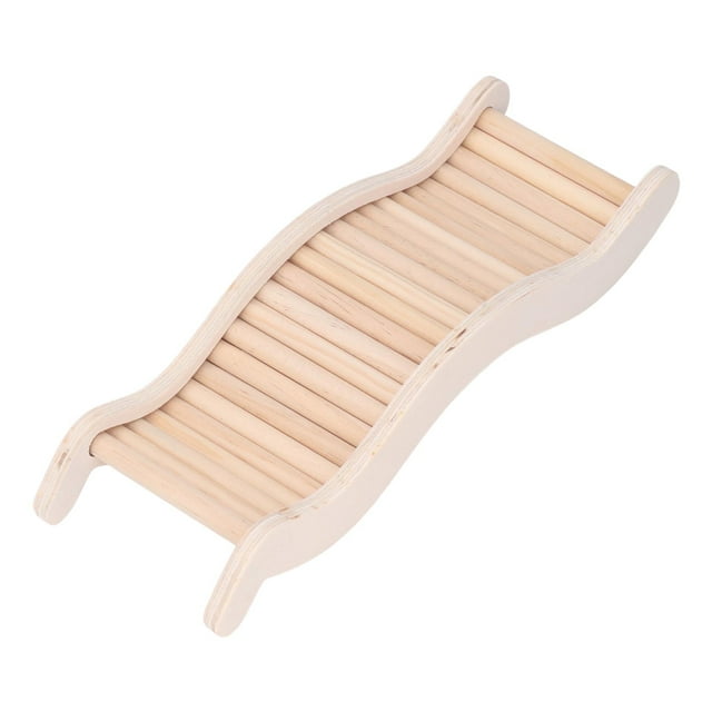 Wooden Ladder Bridge Hamster Climbing Toy Wooden Hamster Ladder Bendable Rat Cage Toy for Small Animals