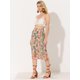 thumbnail image 2 of Allegra K Falda Midi De Gasa De Verano Con Estampado Floral Para Mujer Verde S, 2 of 5