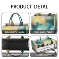 thumbnail image 4 of Large Capacity Tote Bag,Teal Marble Gold Abstract Pattern Handbag Fashion Luxury Tote Bag,15.7"x13"x 5.1" Inches,Laptop Compatible, 4 of 6