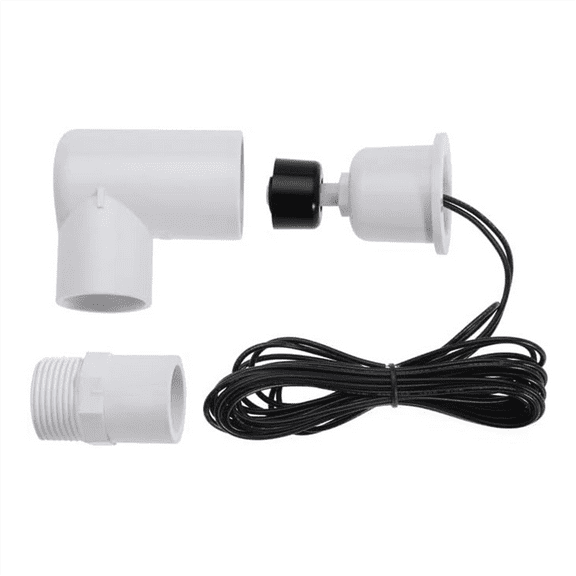 Rollbacks & More SS2 Float Switch L-Shape with 3/4 Inch Adaptor and 6Ft Wire Water for HVAC Drain Pan Condensate Outlet