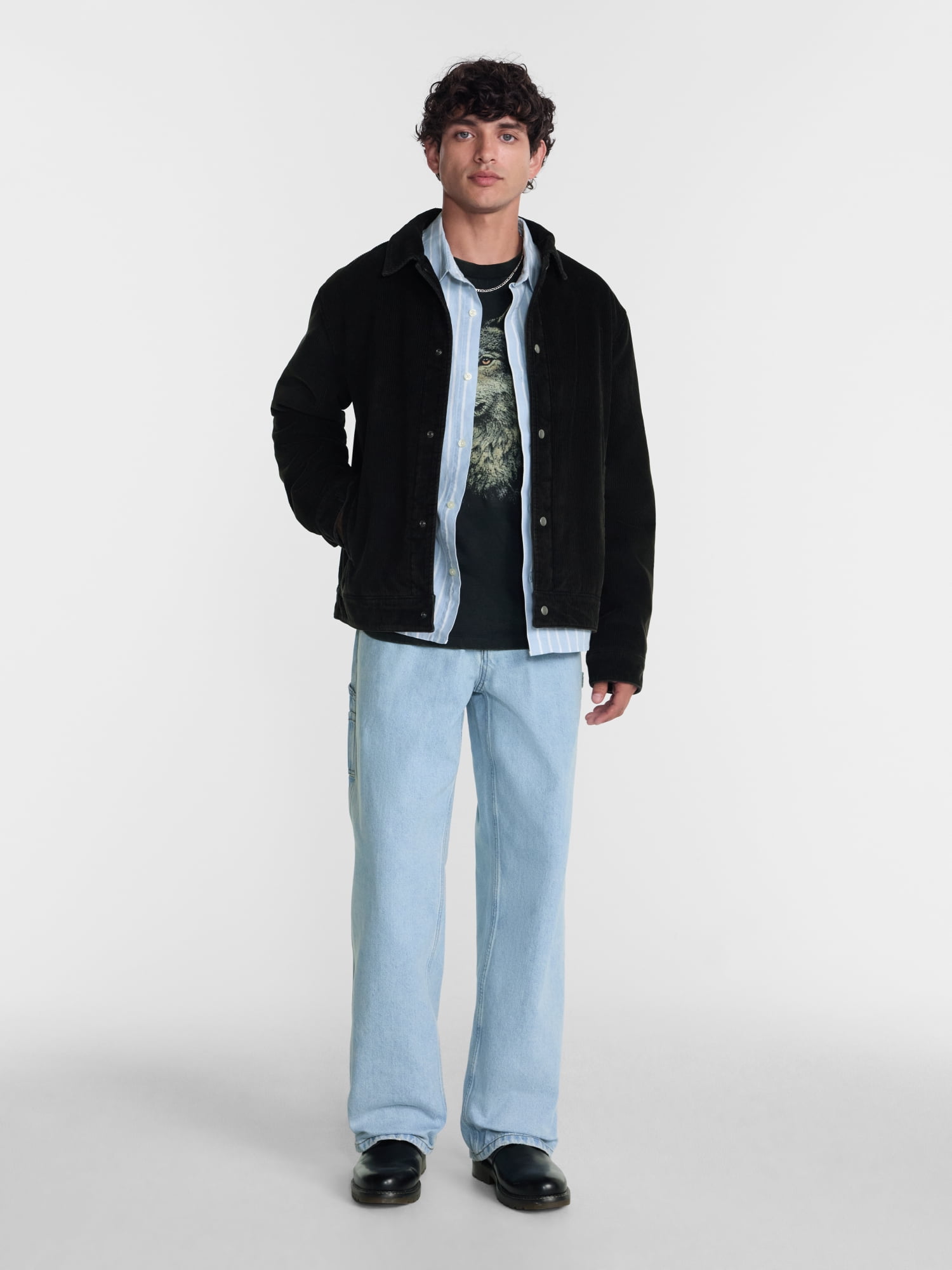 No Boundaries Corduroy Trucker Jacket, Men’s S-3XL