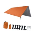 thumbnail image 3 of Lona de acampada, refugio, protección solar portátil ligera, toldo de acampada, tienda de campaña, lona para actividades al aire libre, senderismo, Naranja, 3 of 8