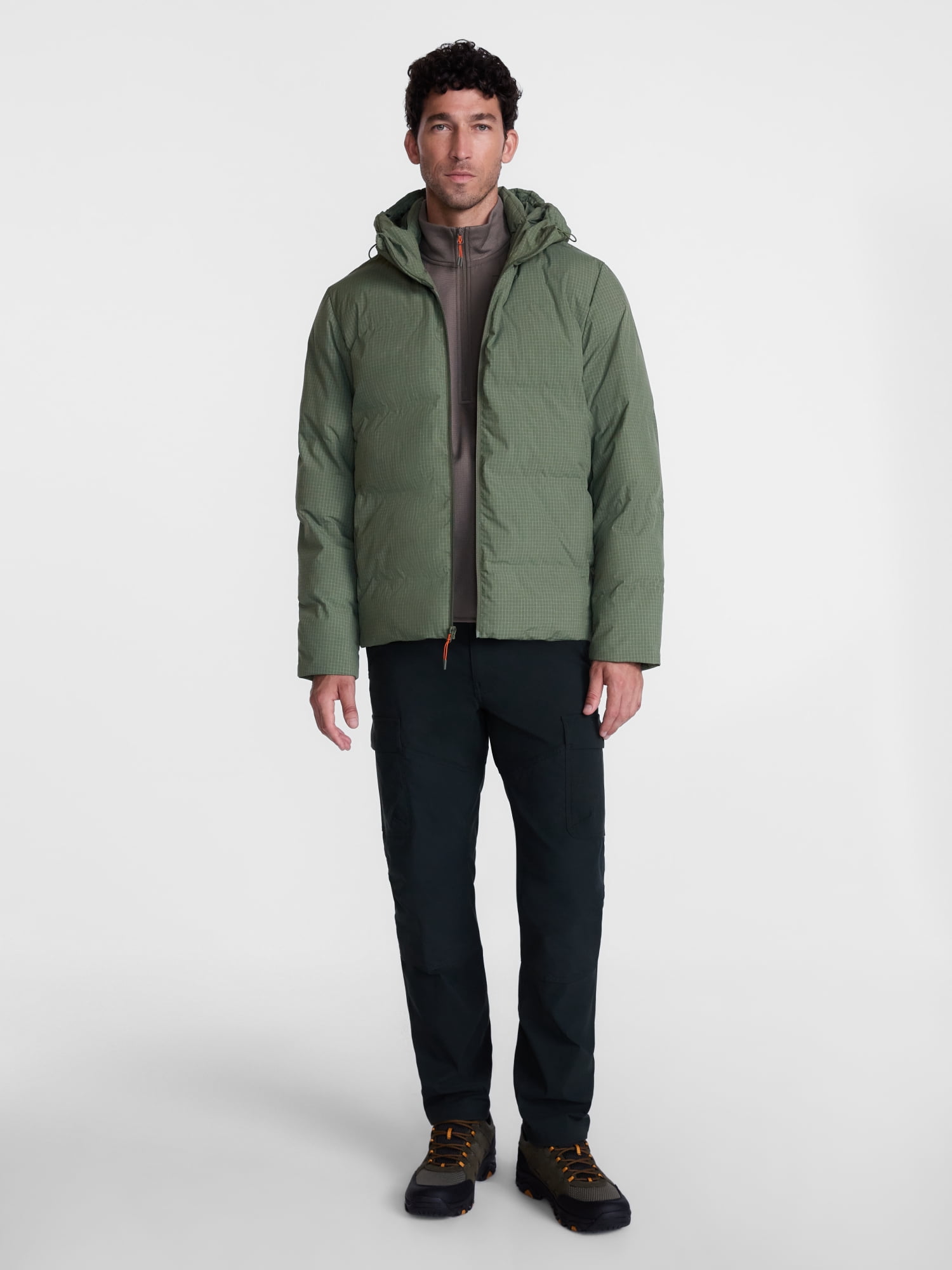 Ozark Trail Men's and Big Men's Ripstop Puffer Jacket, Sizes S-3XL