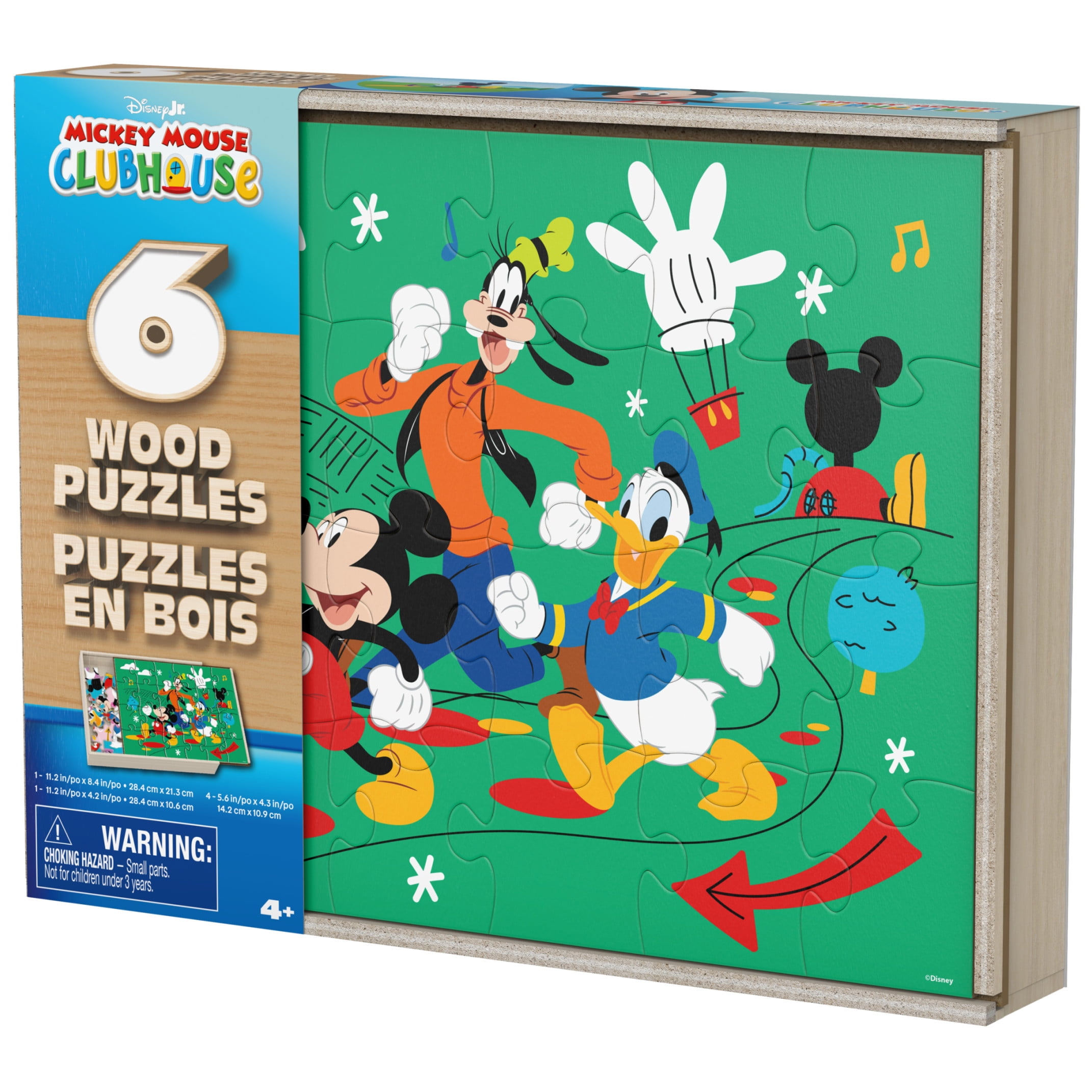 Mickeyページとなります Mickey and Friends, 6 Jigsaw Puzzles in Wooden Storage Box, Ages 3