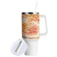 thumbnail image 2 of 40 Oz Car Handle Water Bottle Water Cup Water Bottle Water Jug Coffee Cup Travel Water Bottle Orange Chrysanthemums, 2 of 8