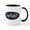 White/Black Inside, variant on CafePress - Cafe Diem Fan Mug - 11 oz Ceramic Mug - Novelty Coffee Tea Cup