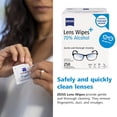 thumbnail image 4 of Toallitas limpiadoras de lentes ZEISS prehumedecidas, 250 unidades de alcohol al 70%, 4 of 5
