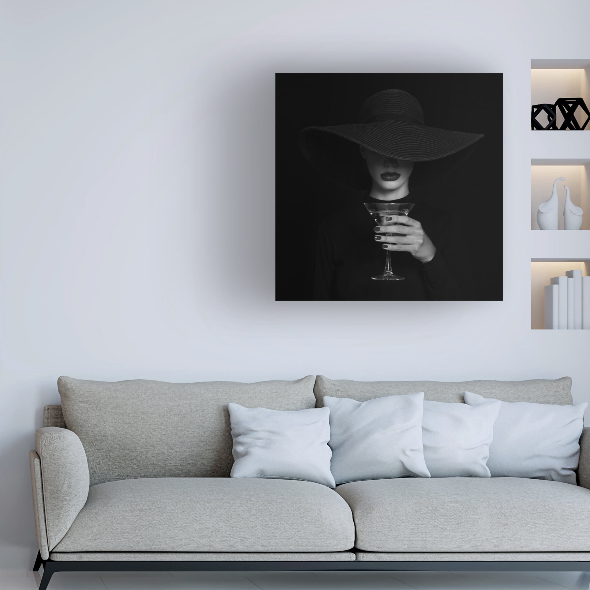 Refat 'A Martini Glass' Canvas Art