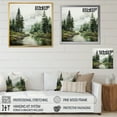 thumbnail image 4 of Designart "Serene Pine Tree Wilderness" Lakes & Rivers Floater Framed Canvas Print, 4 of 7