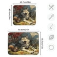 thumbnail image 3 of Dish Drying Mat Kitchen Pad Large Counter Absorbent Dish Mats Drainer Gray Wolf and Squirrel, 3 of 8