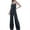 Black, variant on utcoco Women's Casual Denim Overalls Adjustable Straps Wide Leg Jumpsuit