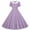Purple, variant on Tumotour Summer T-Shirt Dress for Women's Flowy Pleated A-Line Dress Lapel Short Sleeve Mid-Length Plaid Beach Sundress