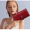 thumbnail image 4 of Antirrobo Xtellar Gran Capacidad Cartera Para Mujer Billetera Retro Color Rojo, 4 of 4