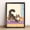 Tabby cat, variant on 12x16in Framed Cute Tabby Cat Yoga Wood Print, Funny Cartoon Stretching Cat Wall Art for Cat Lovers Living Room Bedroom Home Decor